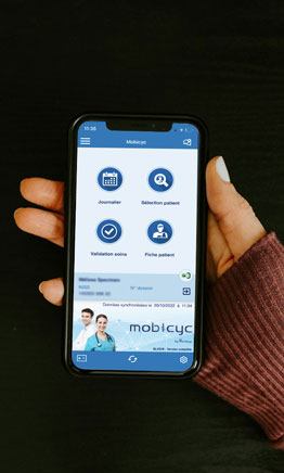 Mobicyc, la version mobile d'Inficyc qui vous simplifie vos tâches lors de vos déplacements.