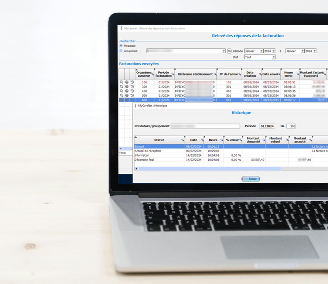 Prestataire de services utilisant les fonctionnalités d'Inficyc et de MyCareNet pour faire les tâches administratives plus simplement.